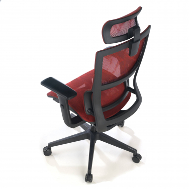 chaise ergonomique rouge winter maille accoudoirs reglables 3d double soutien lombaire appui tete 9
