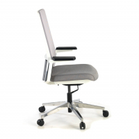 Chaise de Bureau Ergonomique Pacific white, Piétement en aluminium