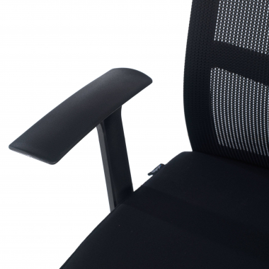 chaise pivotante noir chaise de bureau maille accoudoirs fixes soutien lombaire 8