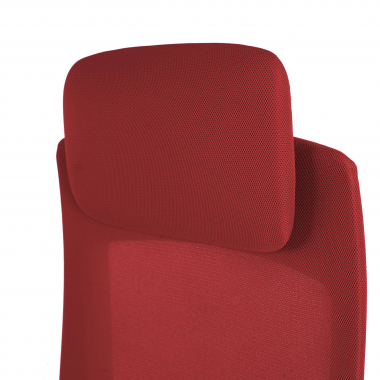 chaise ergonomique blanc rouge structure blanche tissu accoudoirs reglables 3d 6