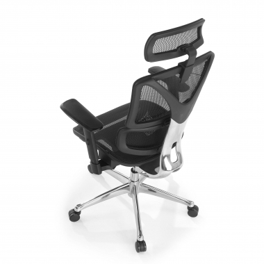 chaise ergonomique noir focus maille accoudoirs reglables 3d soutien lombaire 8