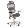 Chaise Ergonomique Ergocity white, avec coussin lombaire et accoudoirs 3D