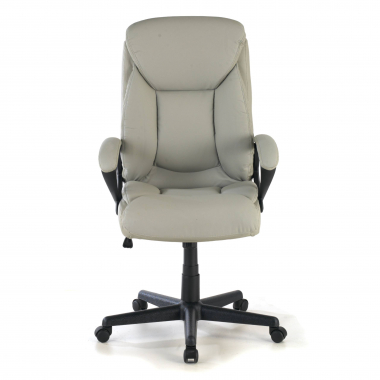 fauteuil de bureau gris denis simil cuir accoudoirs rembourres 3