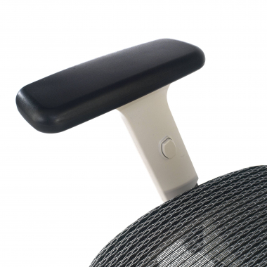 chaise ergonomique blanc gris structure blanche maille accoudoirs reglables 3d double soutien lombaire appui tete 7