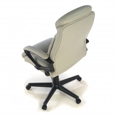 fauteuil de bureau gris denis simil cuir accoudoirs rembourres 6
