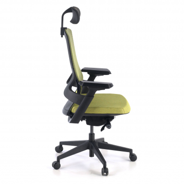 chaise ergonomique vert wagner maille accoudoirs reglables 3d soutien lombaire 4