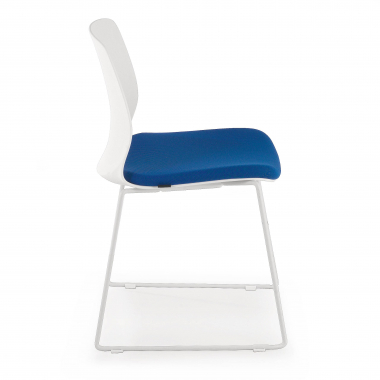 chaise de conference bleu chaise sans accoudoirs tissu sans accoudoirs 4