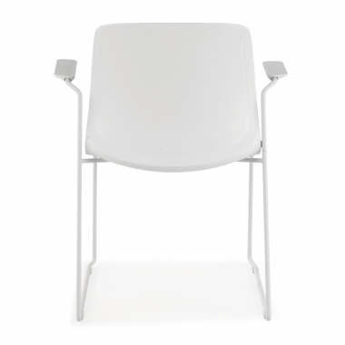 chaise de conference blanc gris chaise avec accoudoirs tissu accoudoirs fixes 9