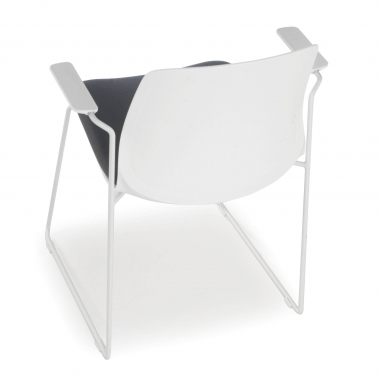 chaise de conference blanc gris chaise avec accoudoirs tissu accoudoirs fixes 5