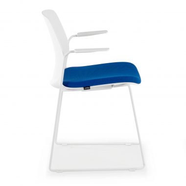 chaise de conference blanc bleu chaise avec accoudoirs tissu accoudoirs fixes 4