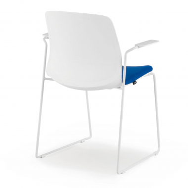 chaise de conference blanc bleu chaise avec accoudoirs tissu accoudoirs fixes 7