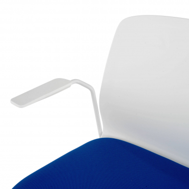 chaise de conference blanc bleu chaise avec accoudoirs tissu accoudoirs fixes 5