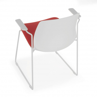 chaise de conference blanc rouge chaise avec accoudoirs tissu accoudoirs fixes 6
