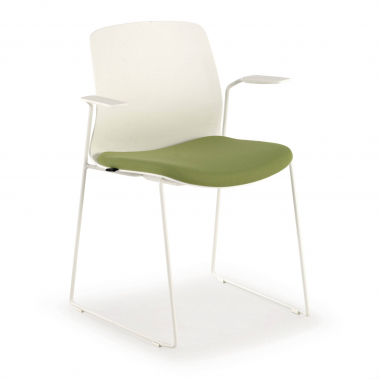 chaise de conference blanc vert chaise avec accoudoirs tissu accoudoirs fixes 1