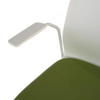 Chaise de Conference Swing, avec accoudoirs, empilable, siège rembourré