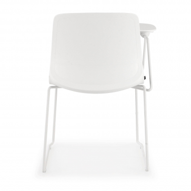 chaise avec tablette blanc noir chaise avec tablette d ecriture tissu sans accoudoirs 6