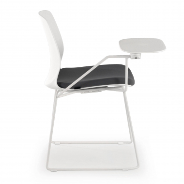 chaise avec tablette blanc gris chaise avec tablette d ecriture tissu sans accoudoirs 6