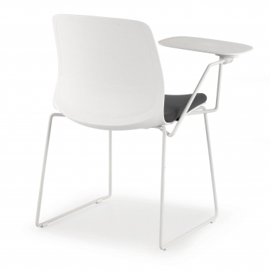 chaise avec tablette blanc gris chaise avec tablette d ecriture tissu sans accoudoirs 7