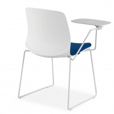 chaise avec tablette blanc bleu chaise avec tablette d ecriture tissu sans accoudoirs 8