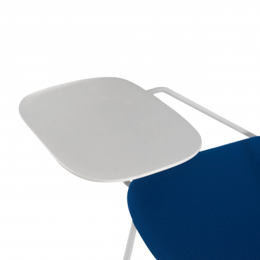 chaise avec tablette blanc bleu chaise avec tablette d ecriture tissu sans accoudoirs 7