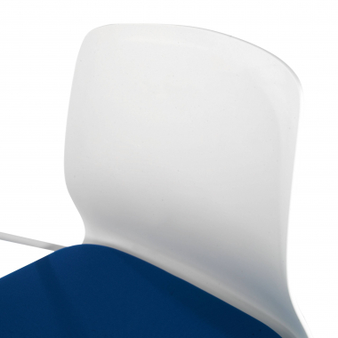 chaise avec tablette blanc bleu chaise avec tablette d ecriture tissu sans accoudoirs 5