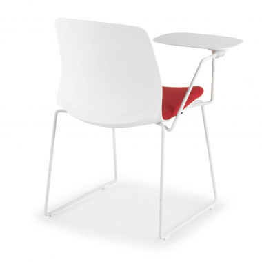 chaise avec tablette blanc rouge chaise avec tablette d ecriture tissu sans accoudoirs 6