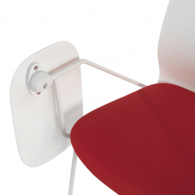 chaise avec tablette blanc rouge chaise avec tablette d ecriture tissu sans accoudoirs 7