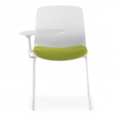 chaise avec tablette blanc vert chaise avec tablette d ecriture tissu sans accoudoirs 3