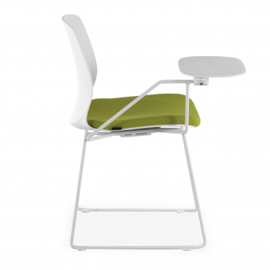 chaise avec tablette blanc vert chaise avec tablette d ecriture tissu sans accoudoirs 4