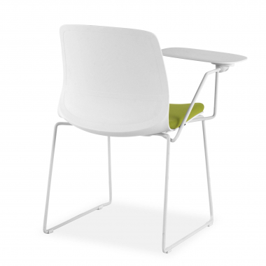 chaise avec tablette blanc vert chaise avec tablette d ecriture tissu sans accoudoirs 6