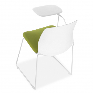 chaise avec tablette blanc vert chaise avec tablette d ecriture tissu sans accoudoirs 8