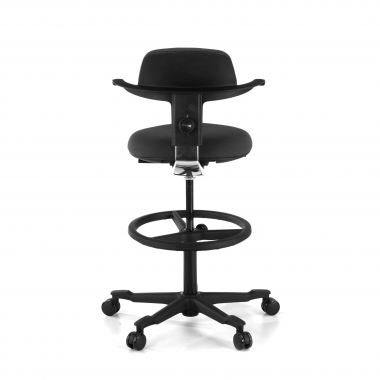 tabouret ergonomique noir erghos tissu sans accoudoirs 8