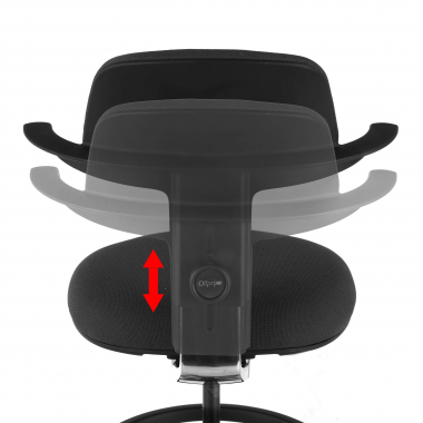 tabouret ergonomique noir erghos tissu sans accoudoirs 5
