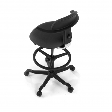 tabouret ergonomique noir erghos tissu sans accoudoirs 9