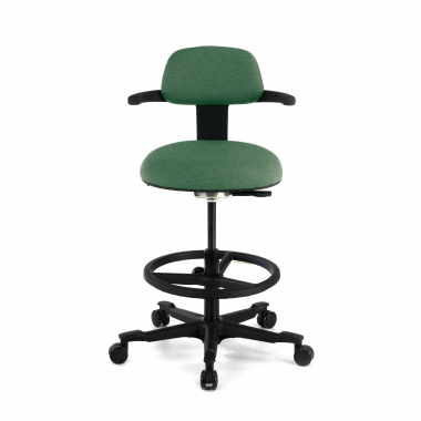 tabouret ergonomique vert erghos tissu sans accoudoirs 3