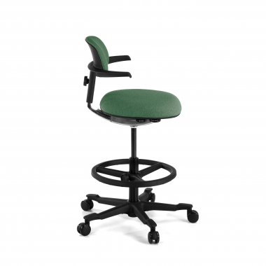 tabouret ergonomique vert erghos tissu sans accoudoirs 8