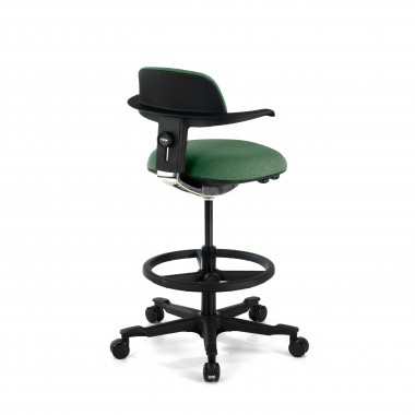 tabouret ergonomique vert erghos tissu sans accoudoirs 6