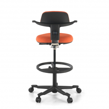 tabouret ergonomique orange erghos tissu sans accoudoirs 8