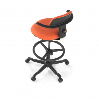 tabouret ergonomique orange erghos tissu sans accoudoirs 9