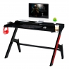 Bureau Gaming GT, fibre de carbone, pieds en X