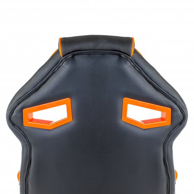 chaise gaming orange similicuir simil cuir accoudoirs fixes 5