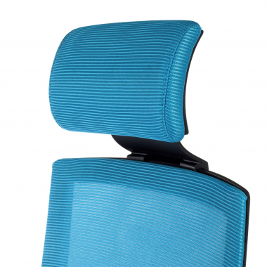 chaise de bureau bleu avec appui tete maille accoudoirs reglables 1d soutien lombaire appui tete 9