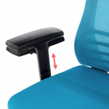 chaise de bureau bleu avec appui tete maille accoudoirs reglables 1d soutien lombaire appui tete 4