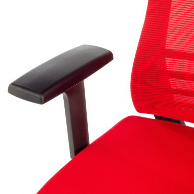 chaise de bureau rouge avec appui tete maille accoudoirs reglables 1d soutien lombaire appui tete 9