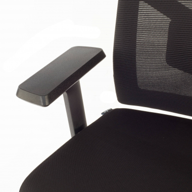 chaise de bureau noir structure noire maille accoudoirs reglables 1d soutien lombaire appui tete 5