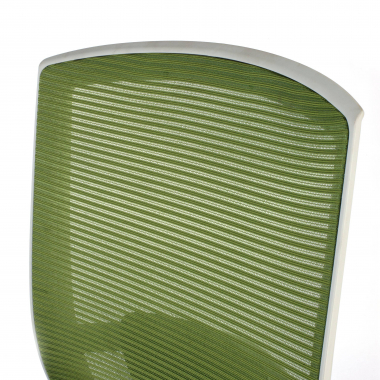 chaise ergonomique blanc vert structure blanche maille accoudoirs reglables 1d soutien lombaire 6