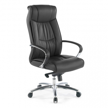 fauteuil de bureau noir dosseret haut similicuir simil cuir accoudoirs rembourres 1