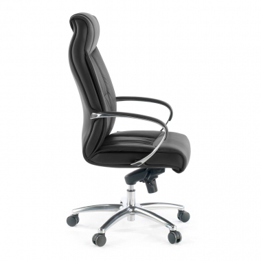 fauteuil de bureau noir dosseret haut similicuir simil cuir accoudoirs rembourres 3
