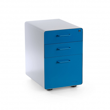 caisson de bureau blanc bleu zole 1