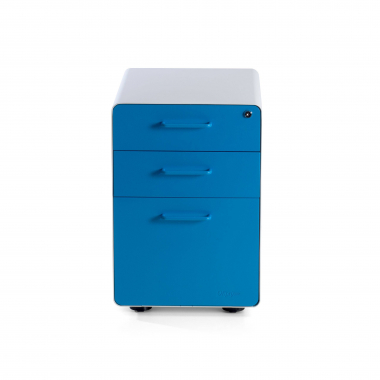 caisson de bureau blanc bleu zole 3